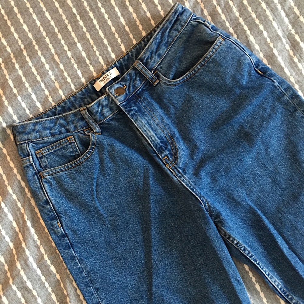 High rise blue mom Jeans